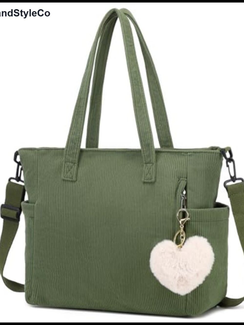 Corduroy Tote Bag Women Shoulder Hobo Handbag Crossbody Purse Shopping